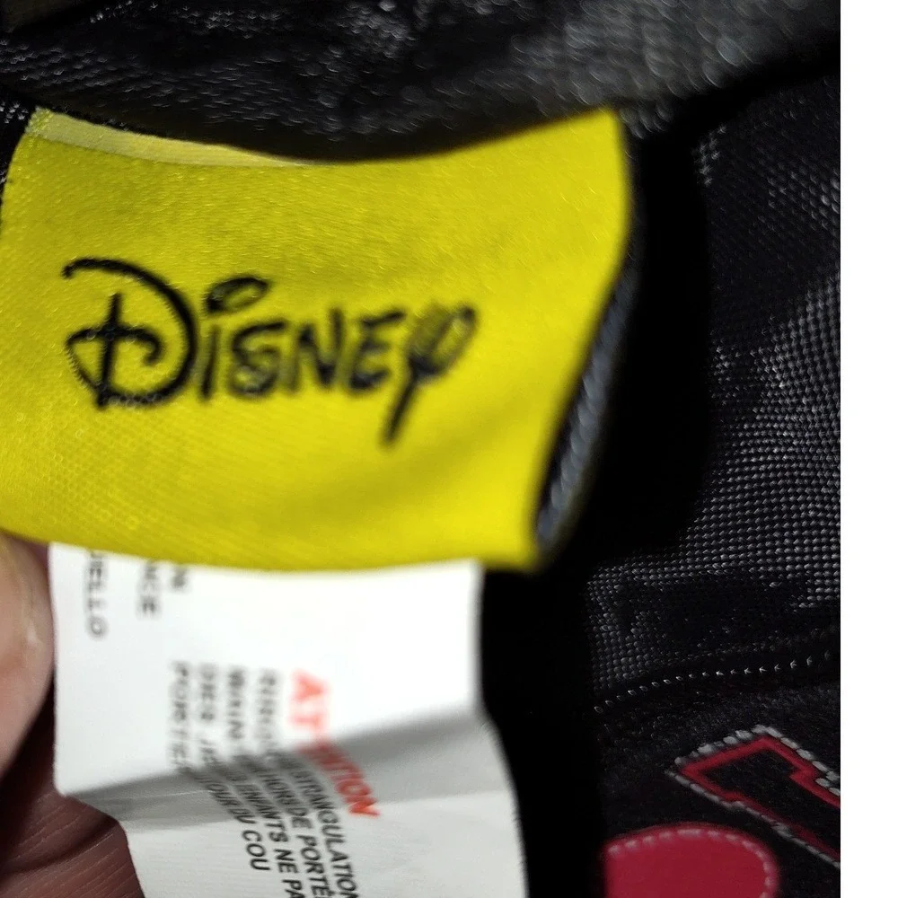 Disney Mickey Mouse Crossbody Passport Bag Triple‎ Zip Black Pink Heart Travel